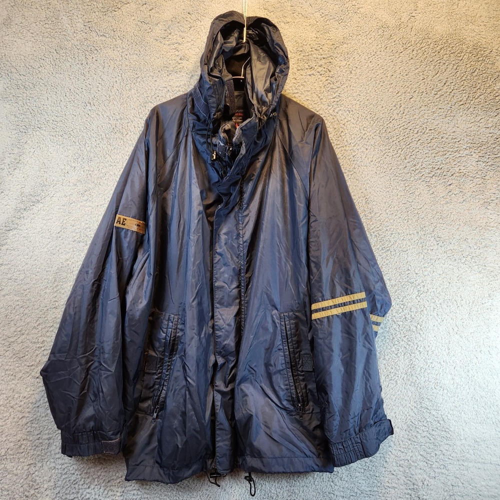 American Eagle Outfitters Full Zip Jacket Men's XL Blue Hooded Active Sport